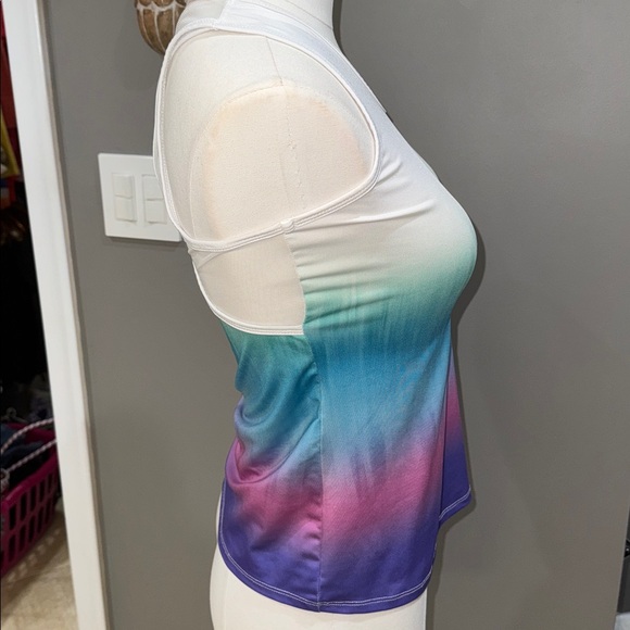 Gradient Sleeveless Women's athletic top by Lucky in Love - Picture 3 of 6